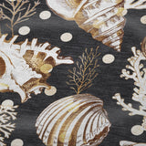 50" X 70" Midnight Brown And Ivory Animal Print Polyester Woven Plush Throw Blanket