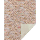 50" X 70" Peach And Ivory Abstract Microfiber Plush Throw Blanket
