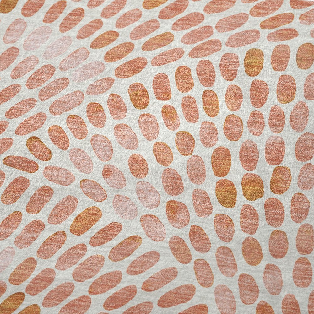 50" X 70" Peach And Ivory Abstract Microfiber Plush Throw Blanket