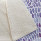 50" X 70" Purple And Ivory Abstract Polyester Woven Plush Throw Blanket