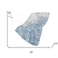50" X 70" Blue And Ivory Abstract Polyester Woven Plush Throw Blanket