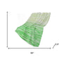50" X 70" Green And Ivory Striped Polyester Woven Plush Throw Blanket