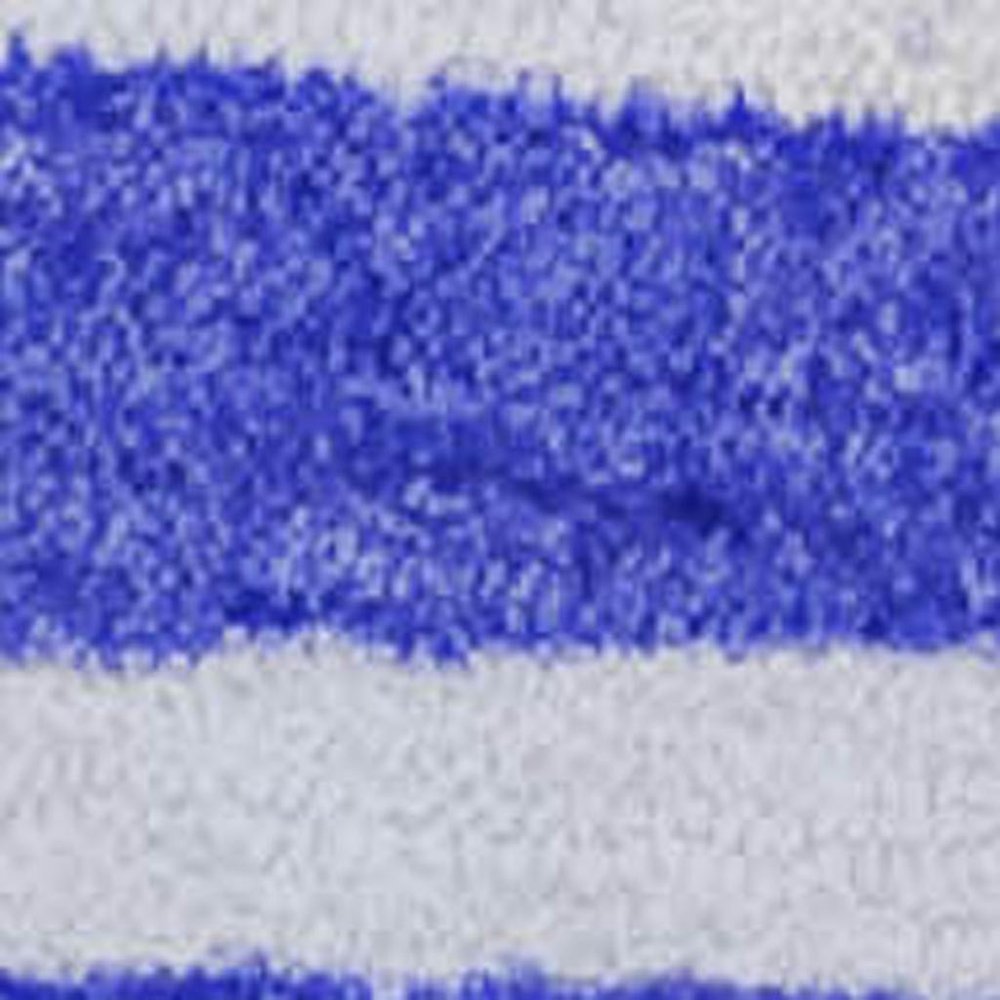 50" X 70" Blue And Ivory Striped Polyester Woven Plush Throw Blanket