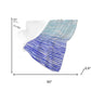 50" X 70" Blue And Ivory Striped Polyester Woven Plush Throw Blanket