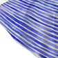 50" X 70" Blue And Ivory Striped Polyester Woven Plush Throw Blanket