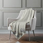 50" X 70" Beige Chocolate And Ivory Animal Print Polyester Woven Plush Throw Blanket