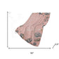 50" X 70" Peach Ivory And Chocolate Animal Print Polyester Woven Plush Throw Blanket