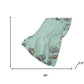50" X 70" Pale Aqua Beige And Chocolate Animal Print Polyester Woven Plush Throw Blanket