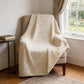 50" X 70" Sand And Ivory Animal Print Microfiber Plush Throw Blanket