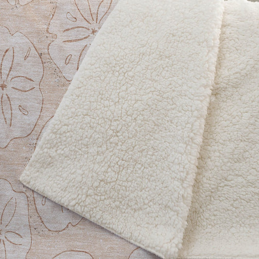 50" X 70" Beige Sand Dollar Microfiber Plush Throw Blanket