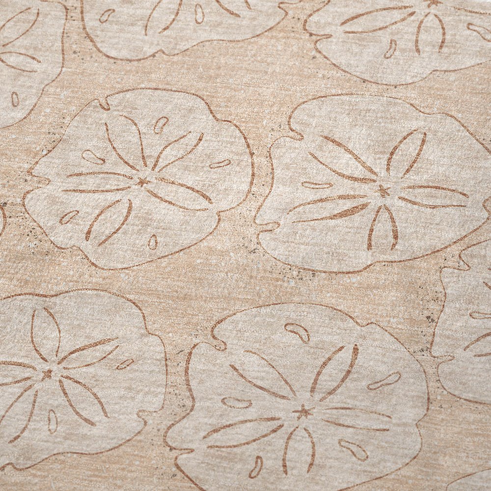 50" X 70" Beige Sand Dollar Microfiber Plush Throw Blanket