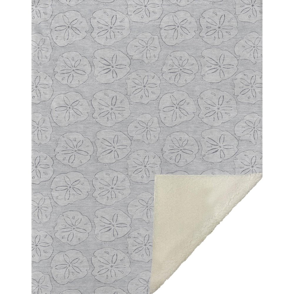 50" X 70" Gray And Ivory Microfiber Animal Print Plush Throw Blanket