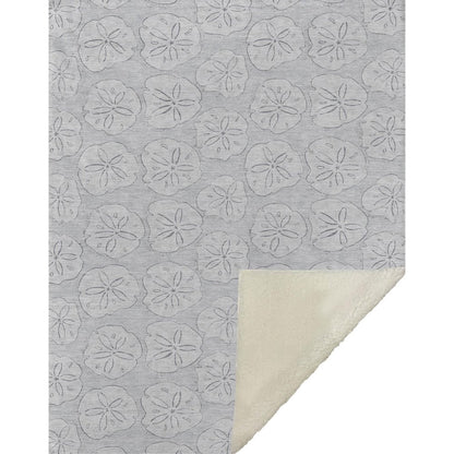 50" X 70" Gray And Ivory Microfiber Animal Print Plush Throw Blanket