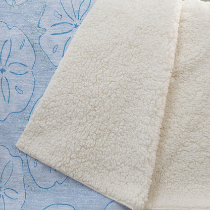 50" X 70" Blue And Sky Blue Animal Print Polyester Woven Plush Throw Blanket