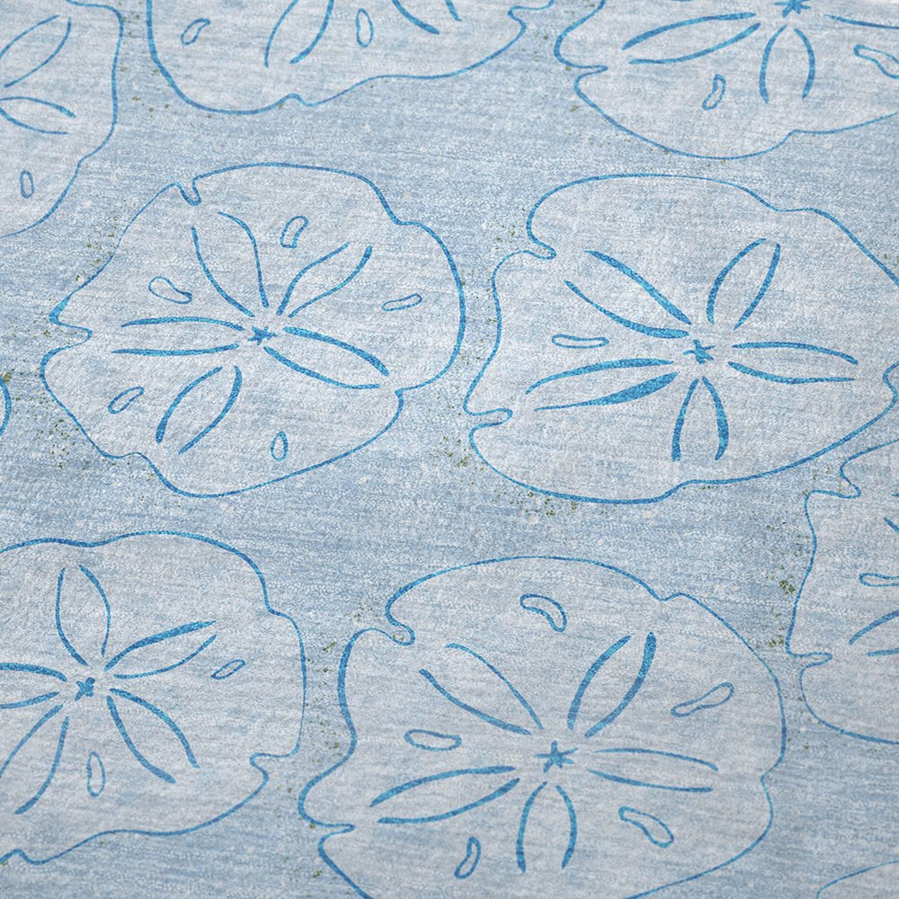 50" X 70" Blue And Sky Blue Animal Print Polyester Woven Plush Throw Blanket