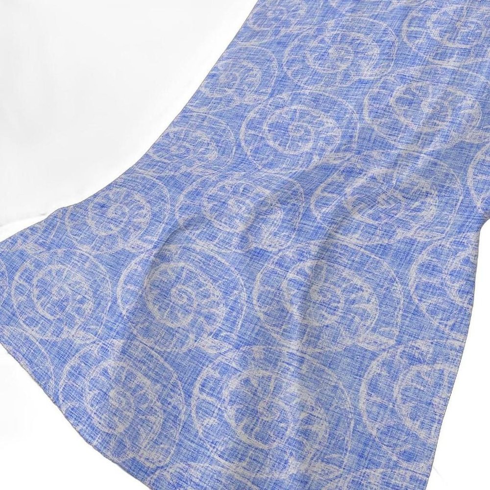 50" X 70" Blue And Ivory Animal Print Polyester Woven Plush Throw Blanket