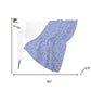 50" X 70" Blue And Ivory Animal Print Polyester Woven Plush Throw Blanket