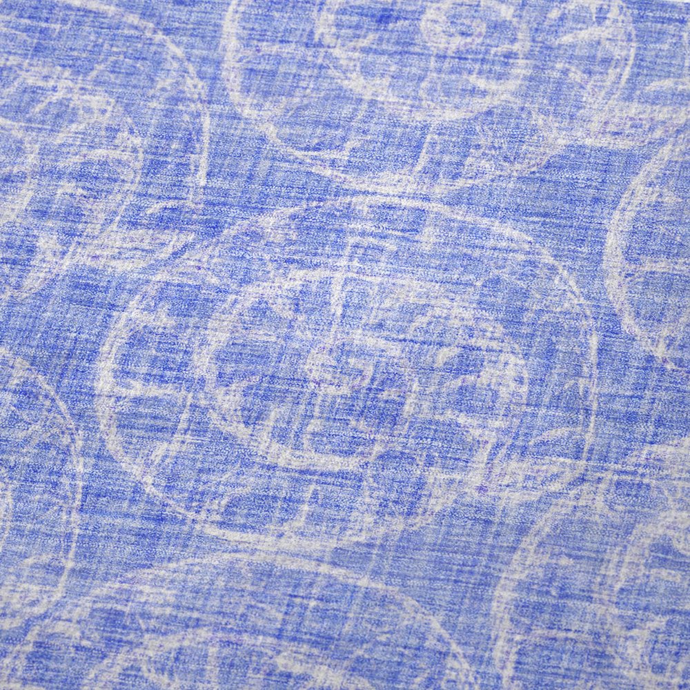 50" X 70" Blue And Ivory Animal Print Polyester Woven Plush Throw Blanket