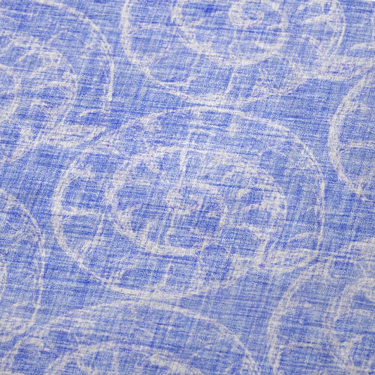 50" X 70" Blue And Ivory Animal Print Polyester Woven Plush Throw Blanket