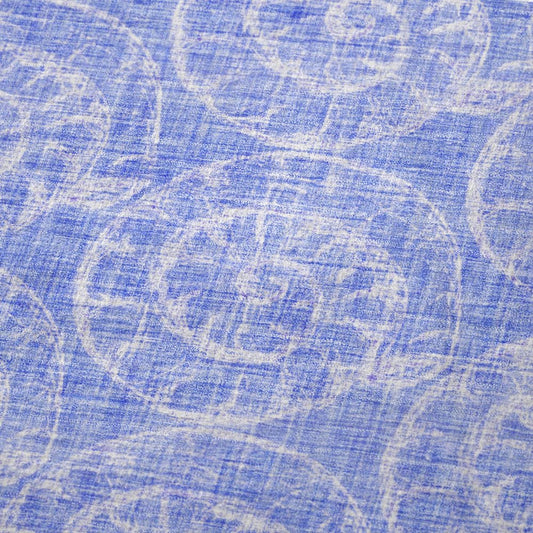 50" X 70" Blue And Ivory Animal Print Polyester Woven Plush Throw Blanket