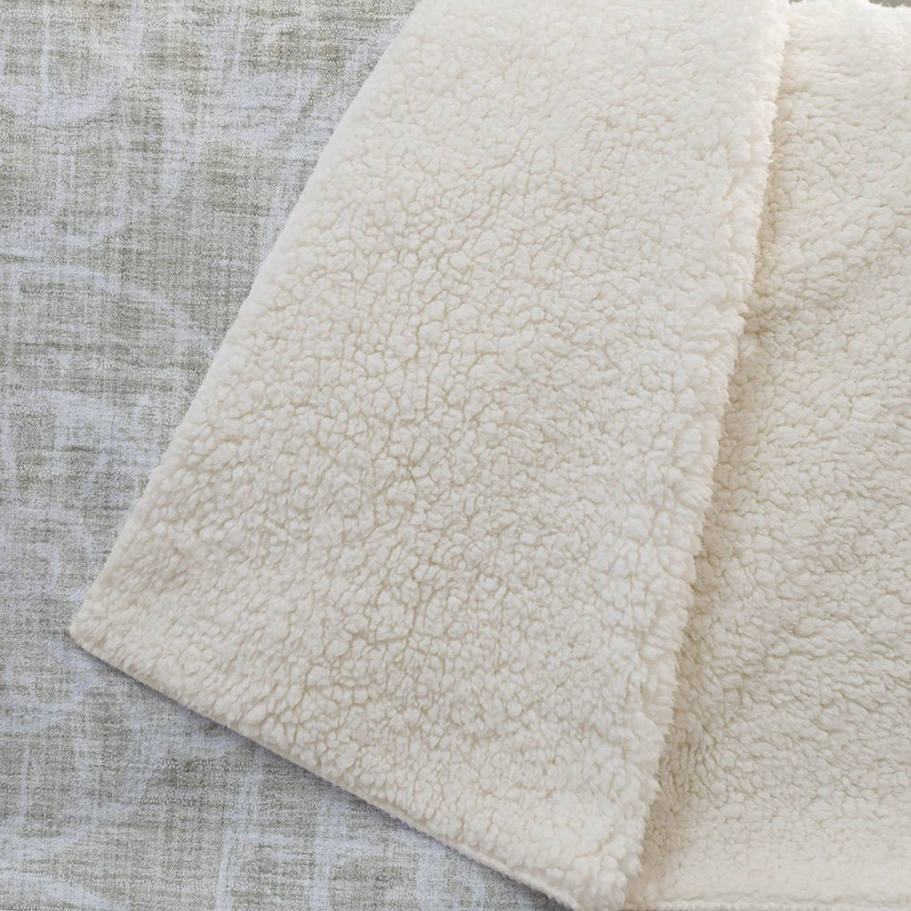 50" X 70" Beige And Ivory Microfiber Animal Print Plush Throw Blanket