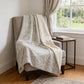 50" X 70" Beige And Ivory Animal Print Microfiber Plush Throw Blanket