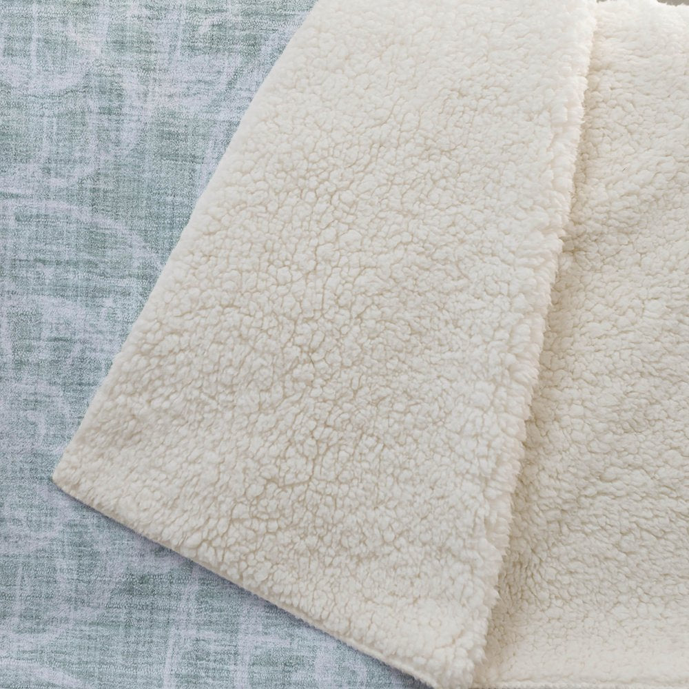 50" X 70" Green And Ivory Microfiber Animal Print Plush Throw Blanket