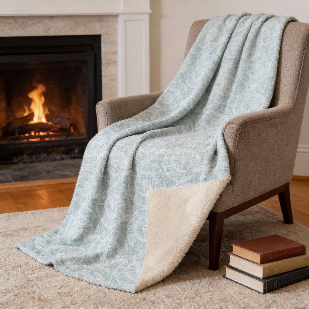 50" X 70" Green And Ivory Microfiber Animal Print Plush Throw Blanket