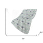 50" X 70" Navy Blue And White Animal Print Polyester Woven Plush Throw Blanket
