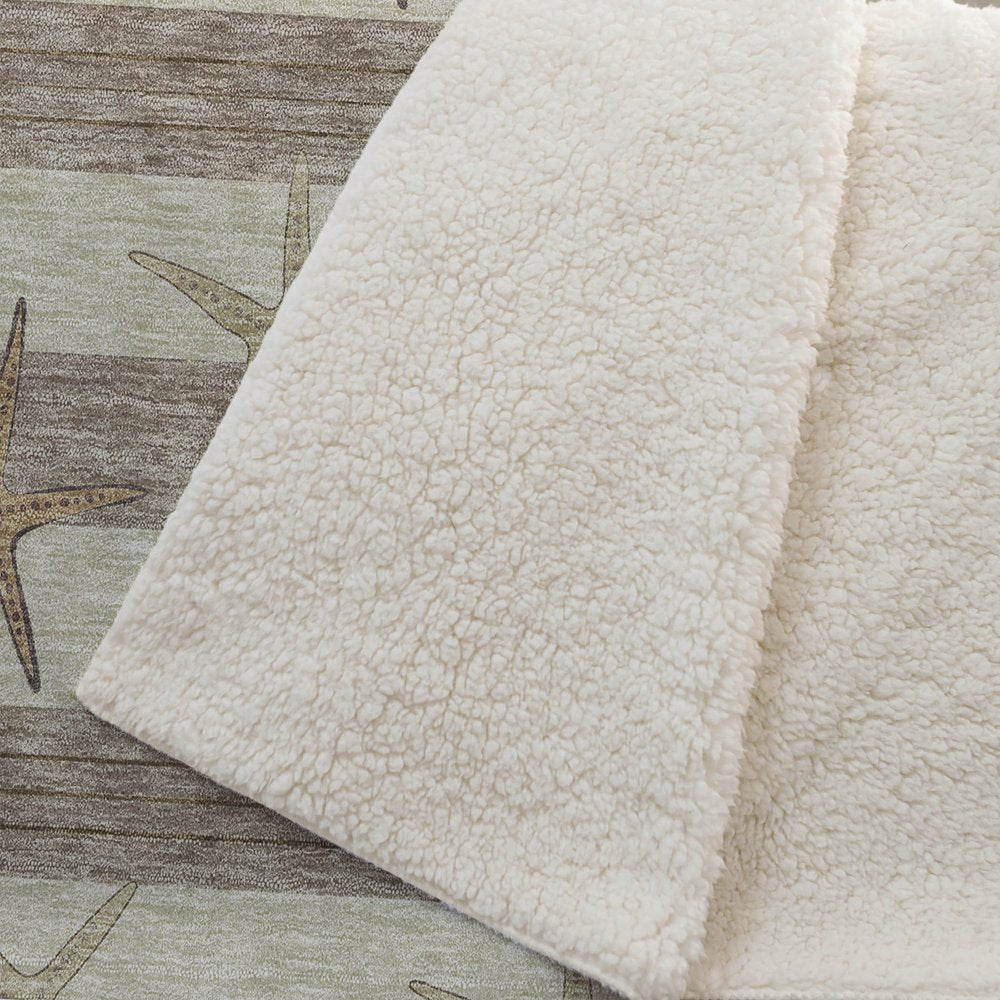 50" X 70" Tan Beige And Taupe Animal Print Polyester Woven Plush Throw Blanket