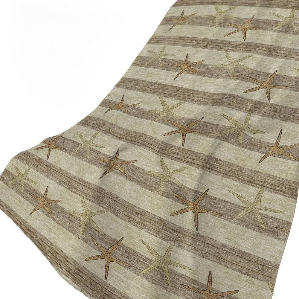 50" X 70" Tan Beige And Taupe Animal Print Polyester Woven Plush Throw Blanket