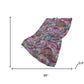 50" X 70" Raspberry Red And Green Abstract Polyester Woven Plush Throw Blanket