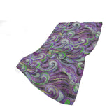50" X 70" Purple Green And Ivory Abstract Polyester Woven Plush Throw Blanket