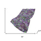50" X 70" Purple Green And Ivory Abstract Polyester Woven Plush Throw Blanket