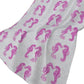 50" X 70" Pink And Silver Animal Print Polyester Woven Plush Throw Blanket