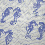 50" X 70" Blue And Ivory Animal Print Polyester Woven Plush Throw Blanket
