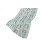 50" X 70" Aqua And Ivory Animal Print Plush Throw Blanket