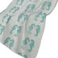 50" X 70" Aqua And Ivory Animal Print Plush Throw Blanket