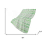 50" X 70" Green And Ivory Abstract Polyester Woven Plush Throw Blanket
