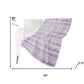50" X 70" Purple And Ivory Abstract Polyester Woven Plush Throw Blanket