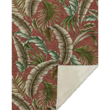 50" X 70" Rust Green And Beige Microfiber Leaves Plush Throw Blanket
