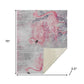 50" X 70" Pink And Ivory Animal Print Polyester Woven Plush Throw Blanket