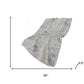 50" X 70" Gray And Charcoal Leaves Polyester Woven Plush Throw Blanket