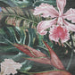 50" X 70" Midnight Green And Pink Floral Polyester Woven Plush Throw Blanket