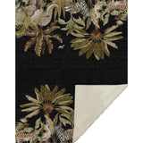 50" X 70" Midnight Olive Green And Ivory Microfiber Animal Print Plush Throw Blanket