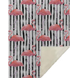 50" X 70" Pink Black And Ivory Animal Print Microfiber Plush Throw Blanket