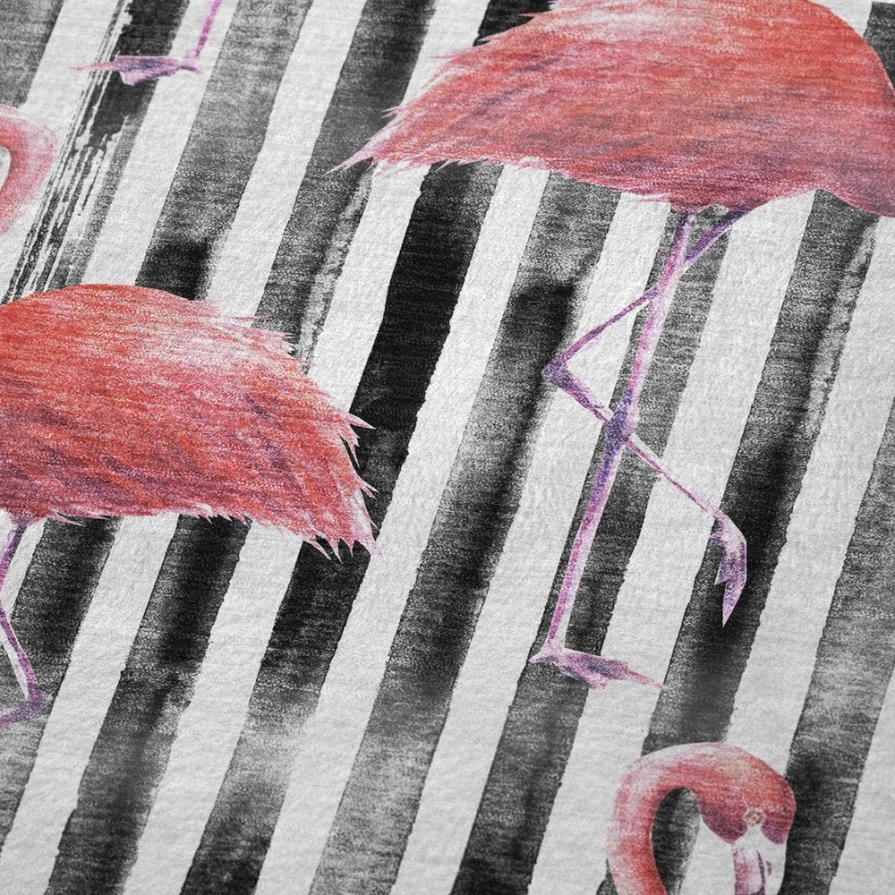 50" X 70" Pink Black And Ivory Animal Print Microfiber Plush Throw Blanket