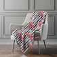 50" X 70" Pink Black And Ivory Animal Print Polyester Woven Plush Throw Blanket
