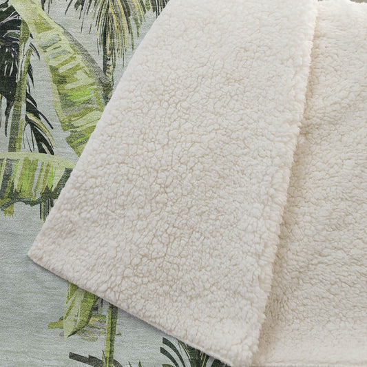 50" X 70" Green Palm Tree Microfiber Plush Throw Blanket