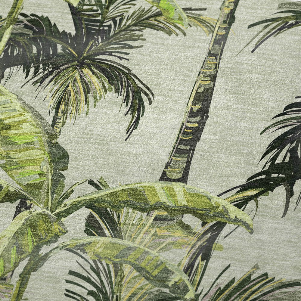 50" X 70" Green Palm Tree Microfiber Plush Throw Blanket